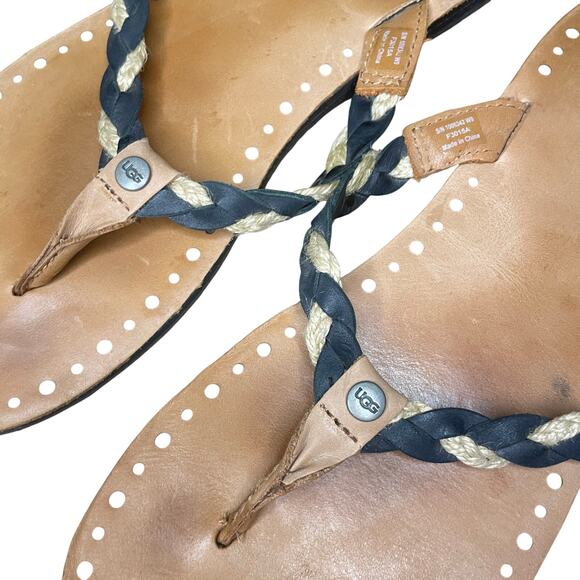 UGG Navie II leather braided flip-flops - Picture 4 of 5